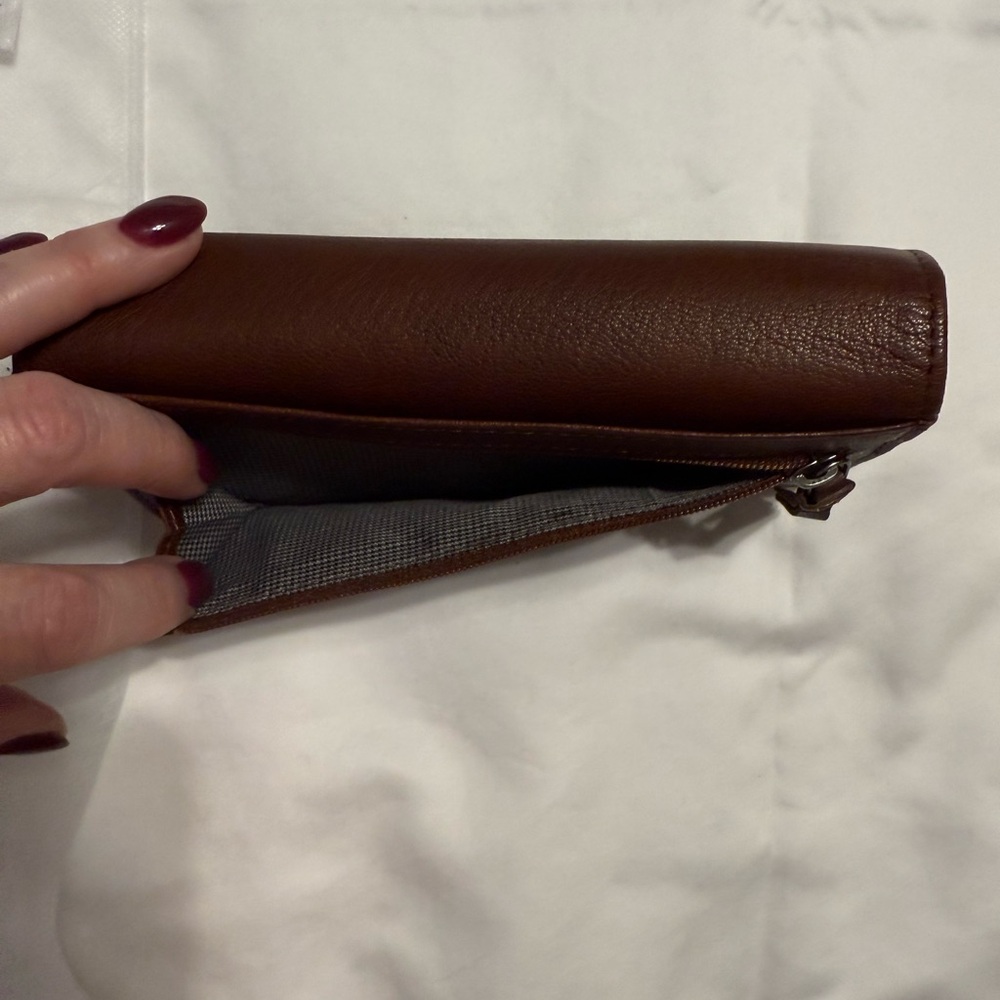 NWT Spikes & Sparrow Brown Leather Wallet - Picture 9 of 16